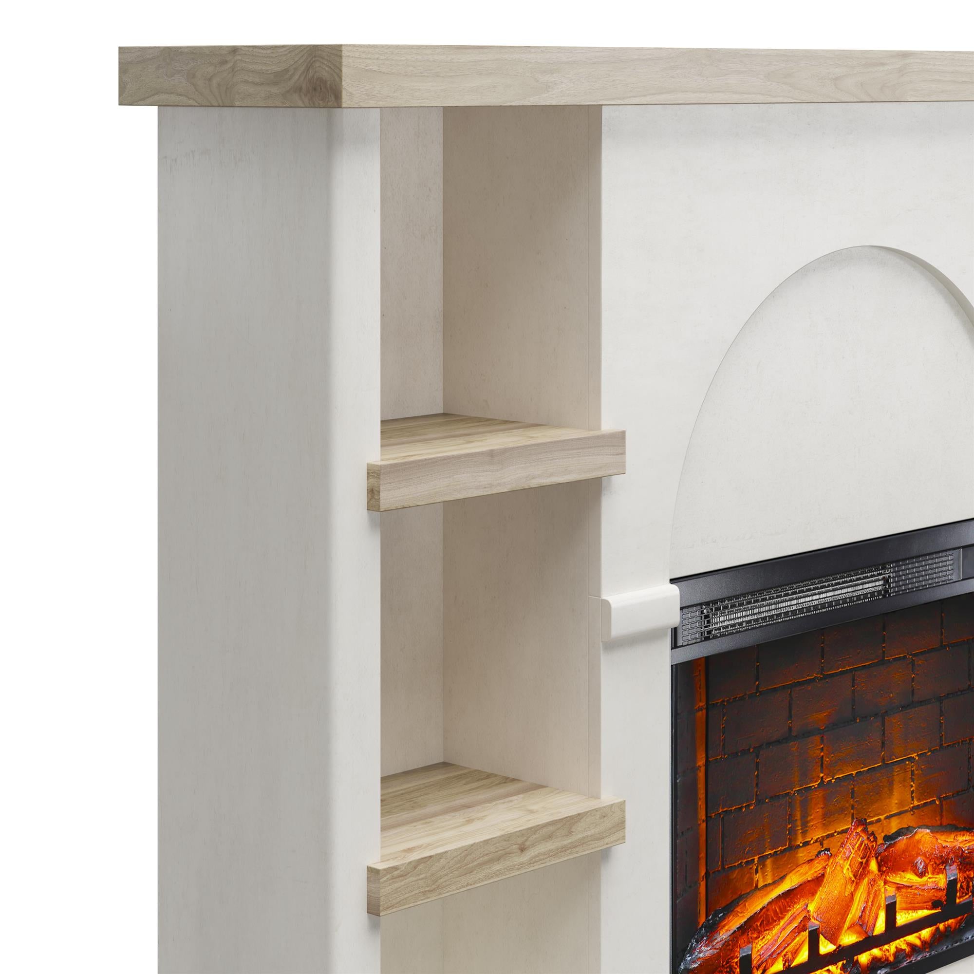 Mr. Kate Winston Fireplace Mantel with Built-in Bookshelves  - Plaster