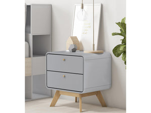 Ren Home Leva 2 Drawer Nightstand - Gray