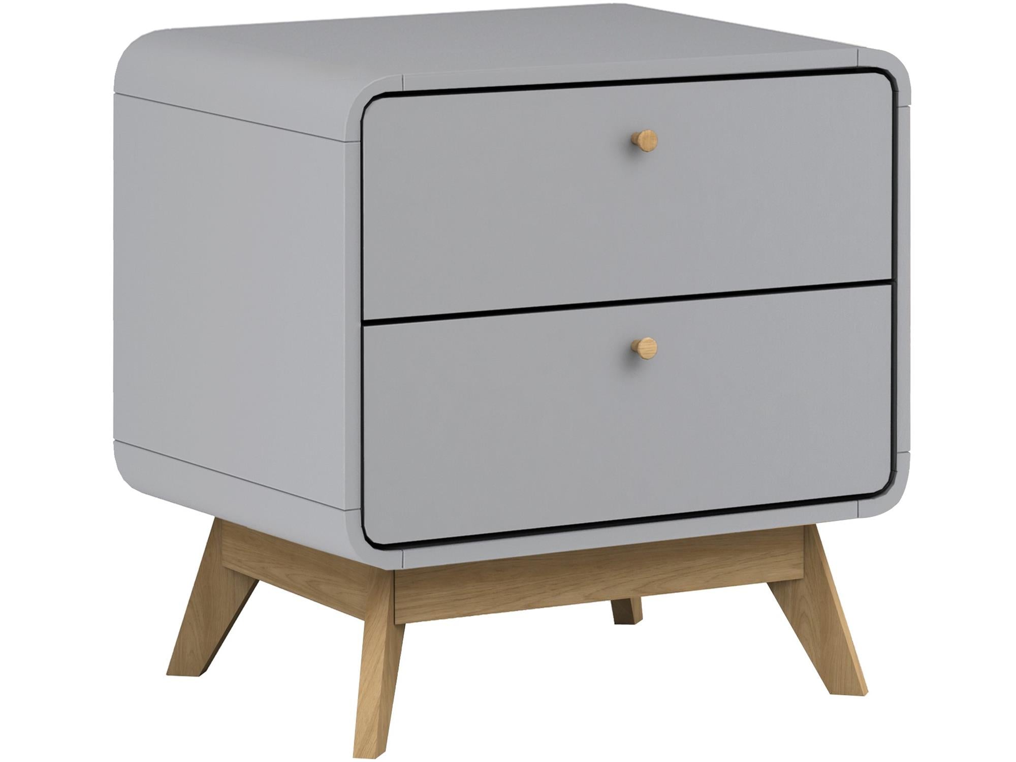 Ren Home Leva 2 Drawer Nightstand - Gray