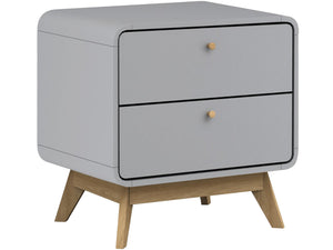 Ren Home Leva 2 Drawer Nightstand - Gray