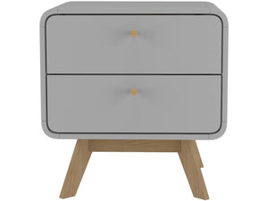 Ren Home Leva 2 Drawer Nightstand - Gray