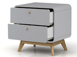 Ren Home Leva 2 Drawer Nightstand - Gray