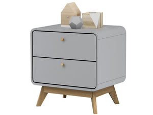 Ren Home Leva 2 Drawer Nightstand - Gray