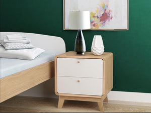 Ren Home Leva 2 Drawer Nightstand - Oak