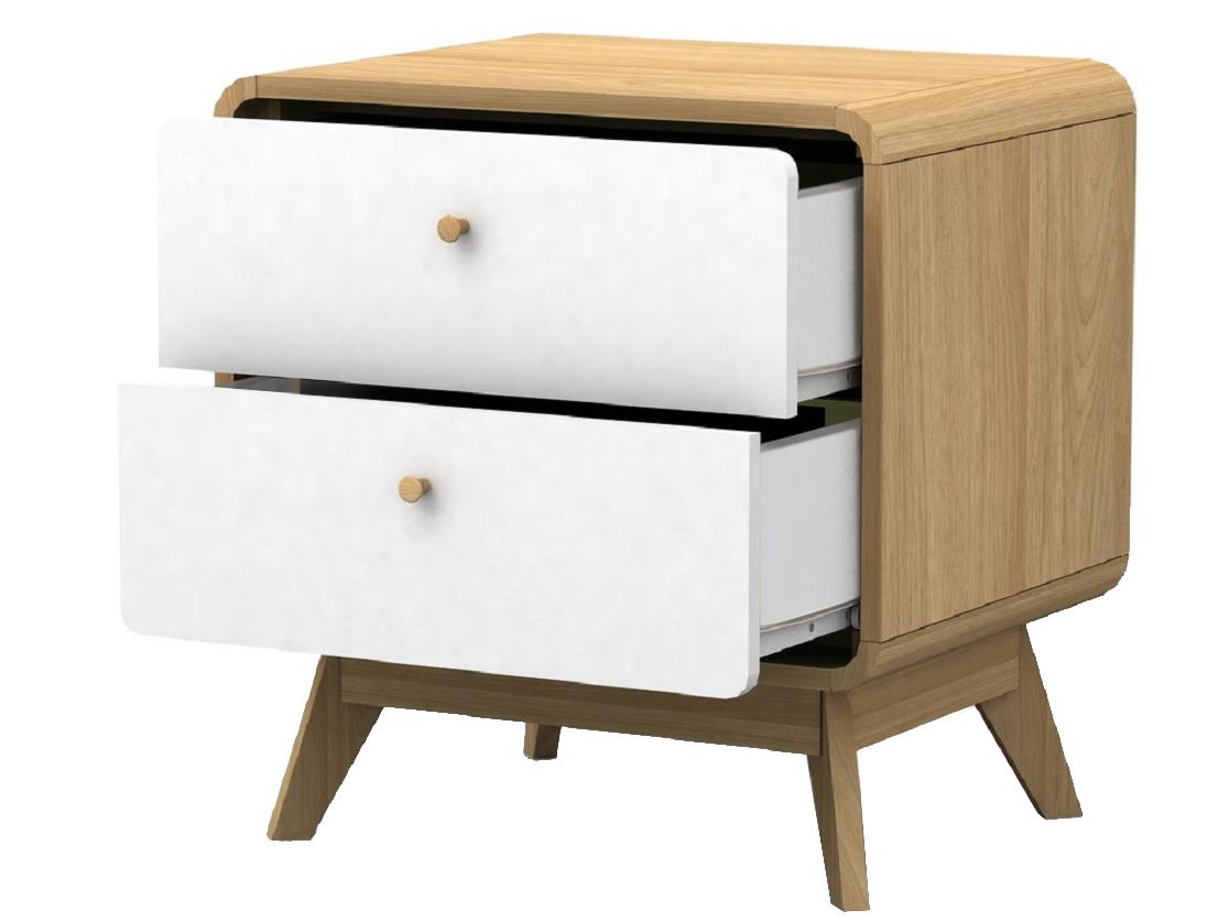 Ren Home Leva 2 Drawer Nightstand - Oak
