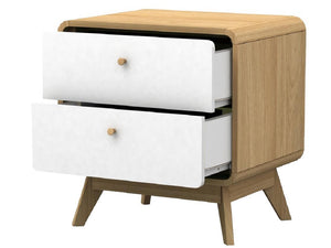 Ren Home Leva 2 Drawer Nightstand - Oak
