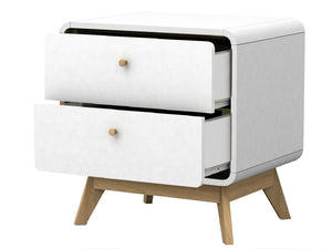 Ren Home Leva 2 Drawer Nightstand - White