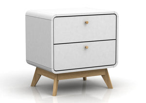 Ren Home Leva 2 Drawer Nightstand - White