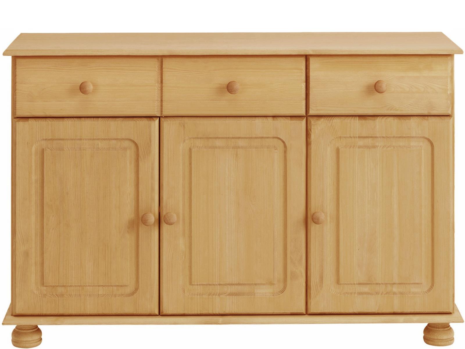 RealRooms Chester Sideboard with 3 Doors - Brown