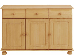 RealRooms Chester Sideboard with 3 Doors - Brown