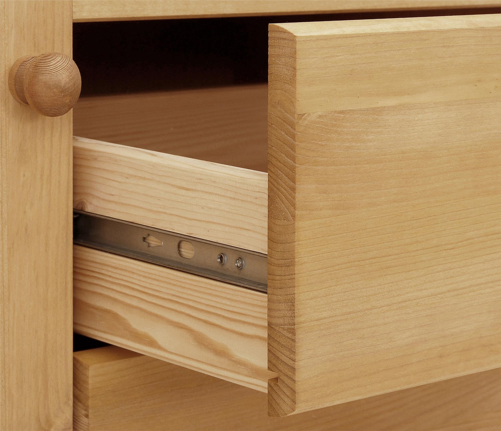 RealRooms Chester Sideboard with 3 Doors - Brown