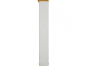 Ren Home Anita Bookcase 6 Open Shelves - White Lacquer/Light Honey