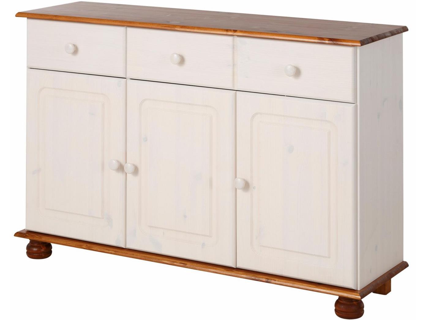 RealRooms Chester Sideboard with 3 Doors - Honey