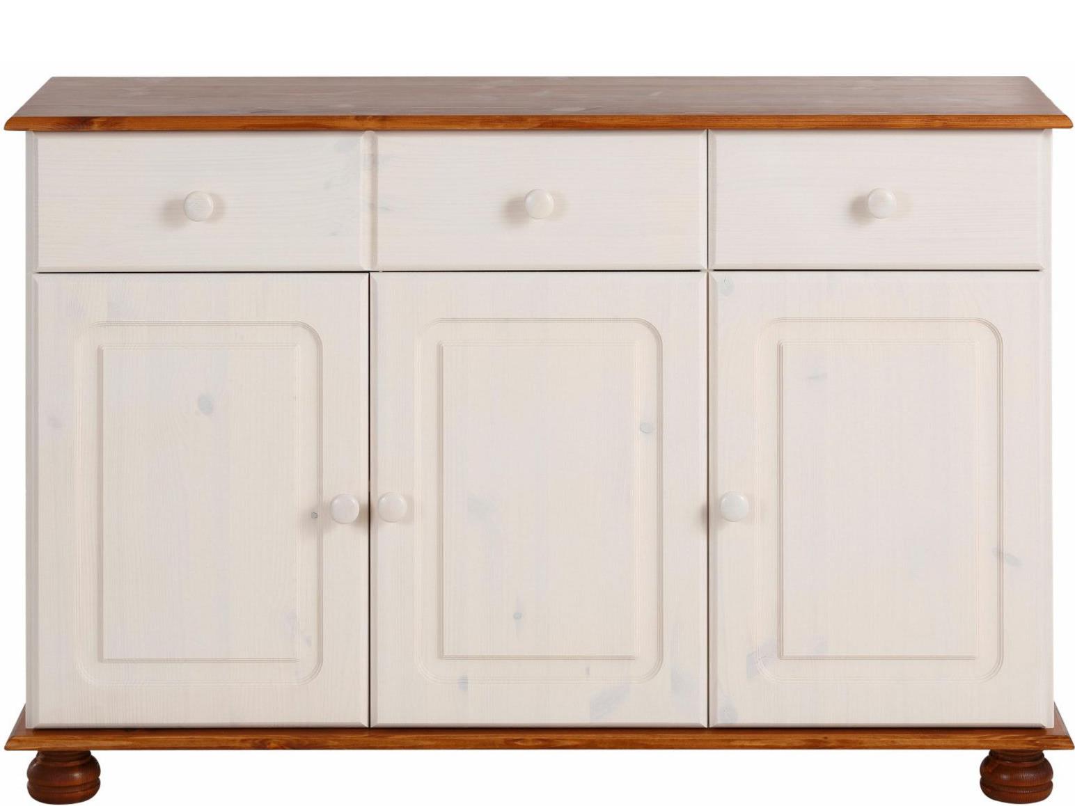RealRooms Chester Sideboard with 3 Doors - Honey