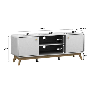 Ren Home Leva Media Console TV Stand - White