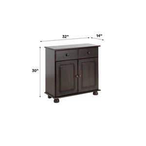 RealRooms Chester Sideboard with 2 Doors - Rich Brown