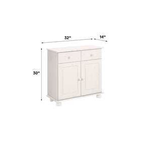 RealRooms Chester Sideboard with 2 Doors - White