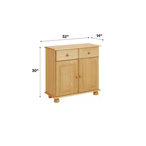RealRooms Chester Sideboard with 2 Doors - Brown