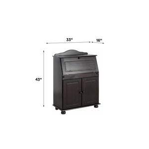 RealRooms Chester Fold-out Desk - Rich Brown