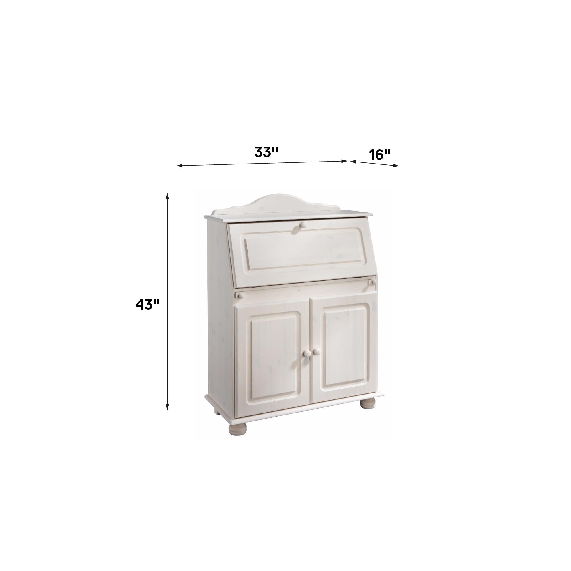 RealRooms Chester Fold-out Desk - White