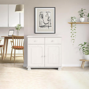 RealRooms Chester Sideboard with 2 Doors - White