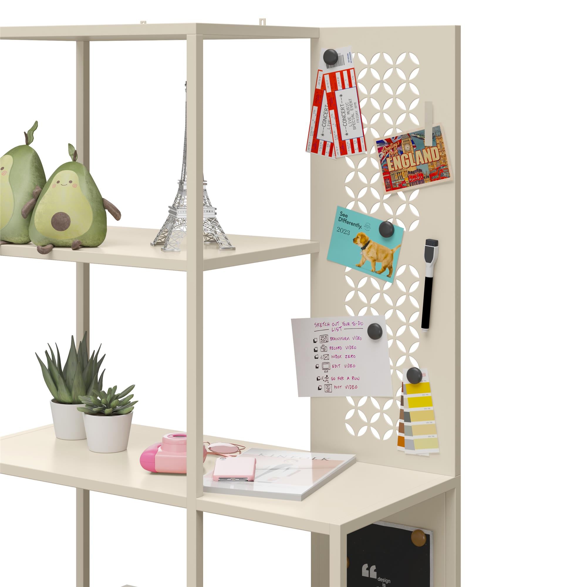 Mr. Kate Annie Metal Bookcase - Parchment