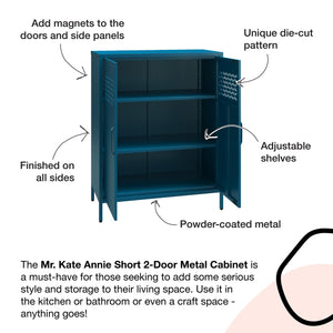 Mr. Kate Annie Short Metal 2 Door Cabinet - Parchment