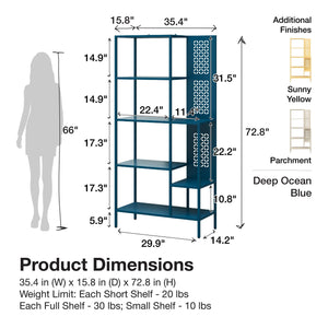 Mr. Kate Annie Metal Bookcase - Parchment
