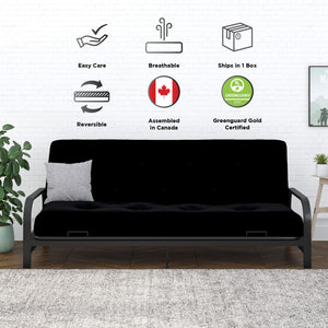 DHP Trule 8" Pocket Spring Futon Mattress - Black - Full