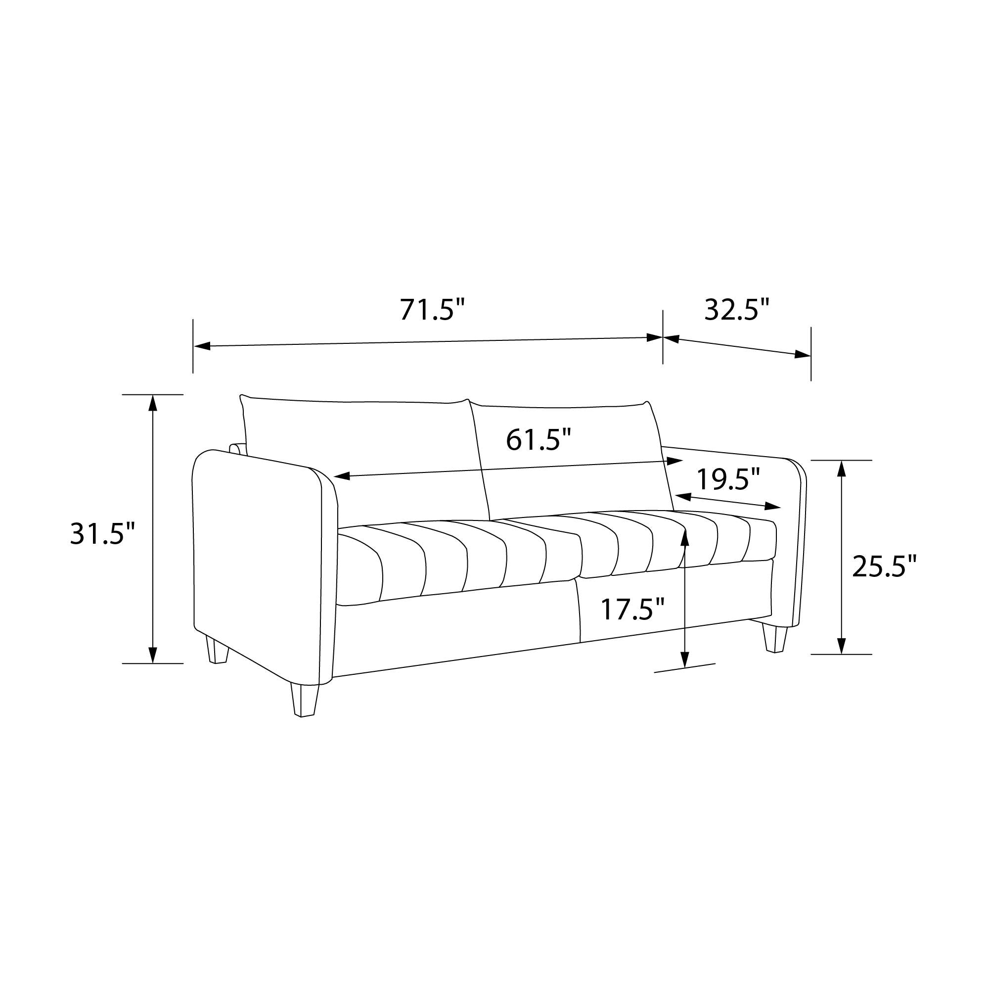 CosmoLiving Coco Sofa - Rustic Gray