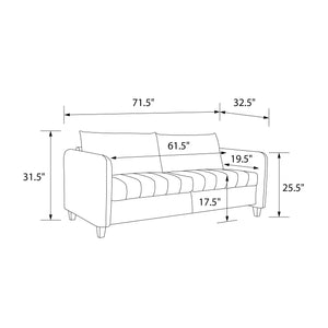 CosmoLiving Coco Sofa - Rustic Gray