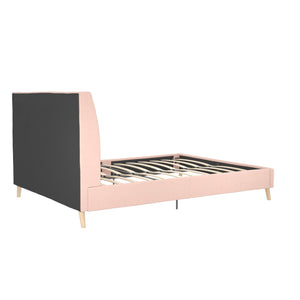 Novogratz Her Majesty Upholstered Bed - Pink - Full