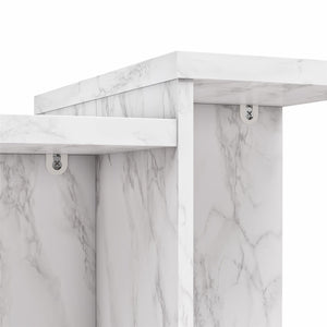 CosmoLiving Brielle Accent Table - White marble