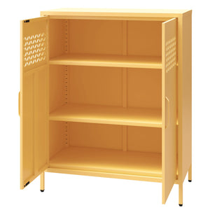 Mr. Kate Annie Short Metal 2 Door Cabinet - Yellow