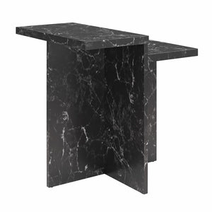 CosmoLiving Brielle Accent Table - Black Marble