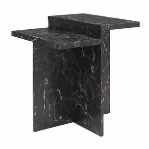CosmoLiving Brielle Accent Table - Black Marble