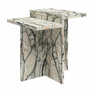CosmoLiving Brielle Accent Table - Onyx Marble