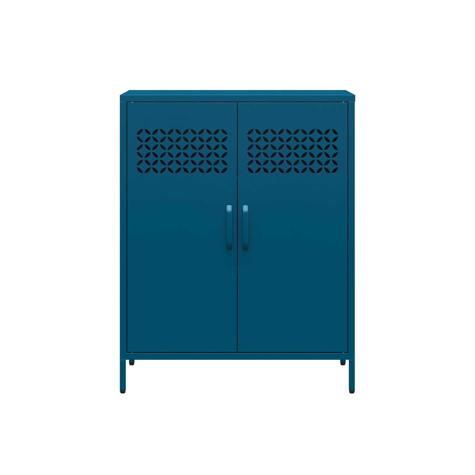 Mr. Kate Annie Short Metal 2 Door Cabinet - Deep Ocean Blue