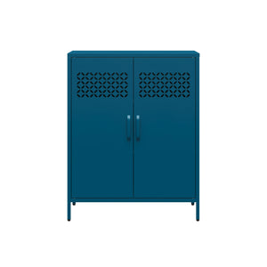 Mr. Kate Annie Short Metal 2 Door Cabinet - Deep Ocean Blue