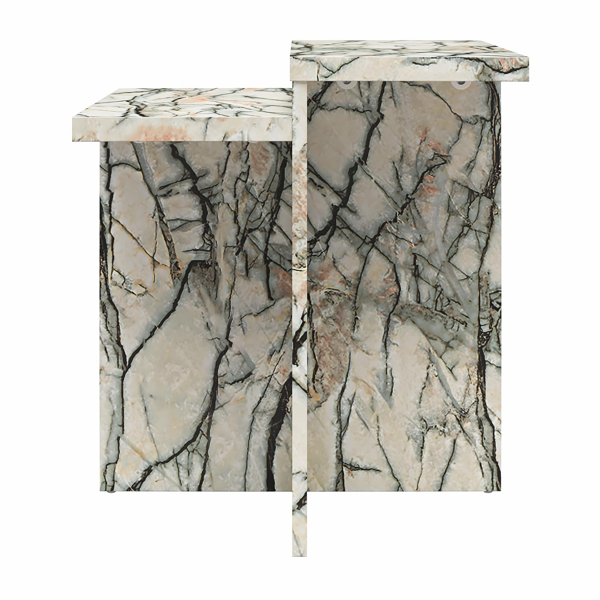 CosmoLiving Brielle Accent Table - Onyx Marble