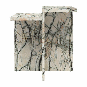 CosmoLiving Brielle Accent Table - Onyx Marble