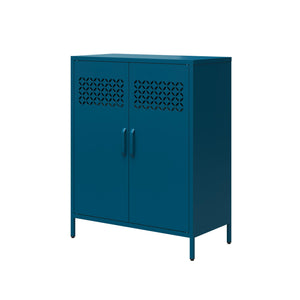 Mr. Kate Annie Short Metal 2 Door Cabinet - Deep Ocean Blue
