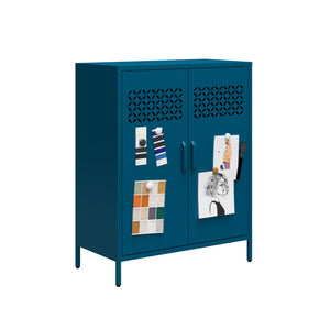 Mr. Kate Annie Short Metal 2 Door Cabinet - Deep Ocean Blue
