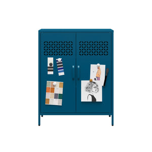 Mr. Kate Annie Short Metal 2 Door Cabinet - Deep Ocean Blue