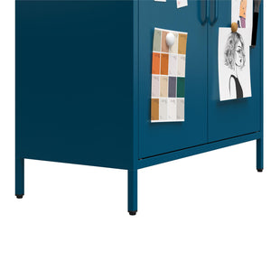 Mr. Kate Annie Short Metal 2 Door Cabinet - Deep Ocean Blue