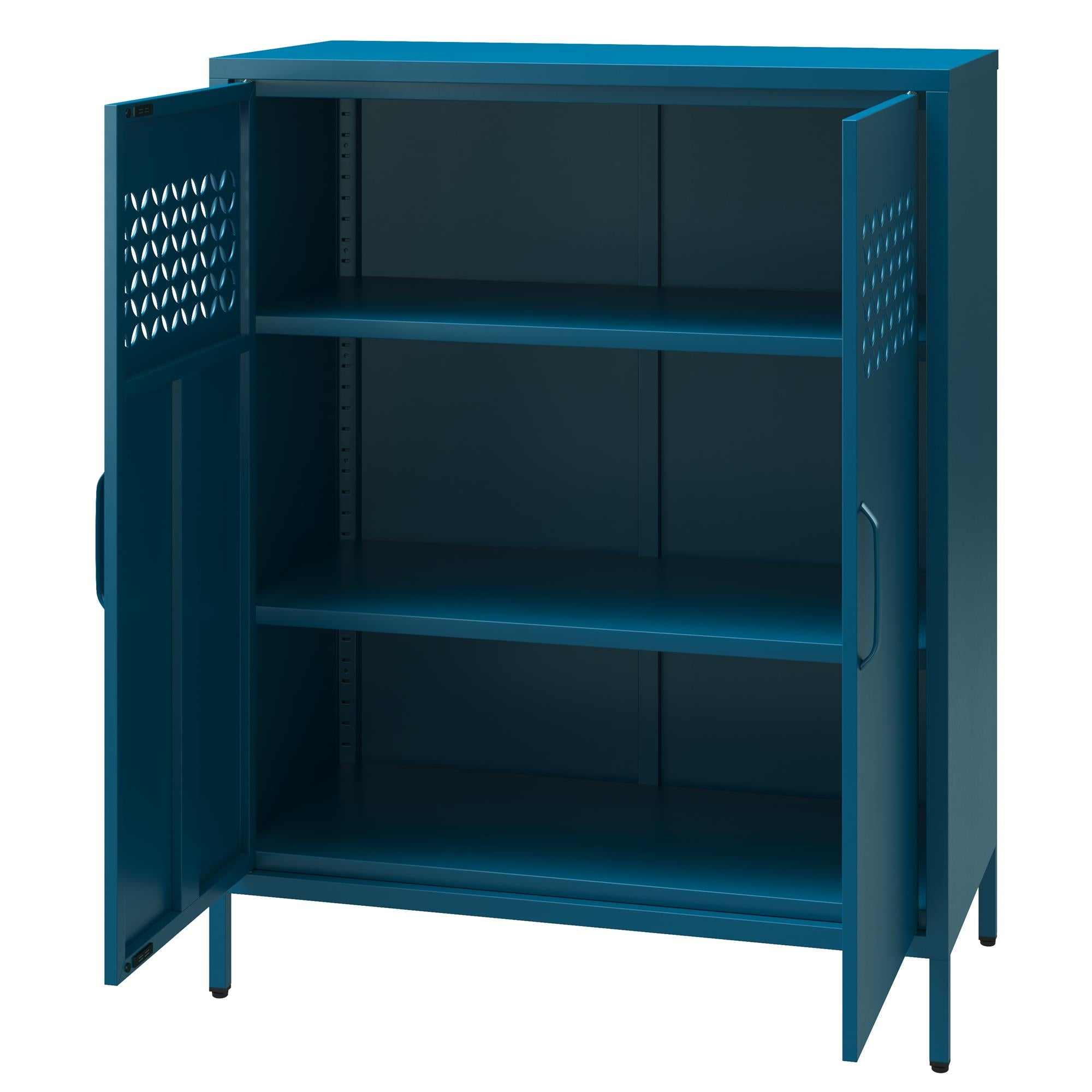 Mr. Kate Annie Short Metal 2 Door Cabinet - Deep Ocean Blue