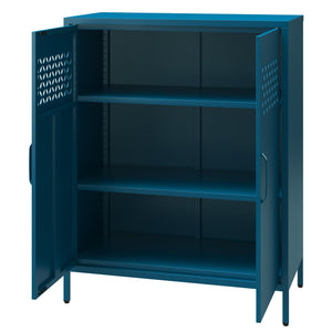 Mr. Kate Annie Short Metal 2 Door Cabinet - Deep Ocean Blue