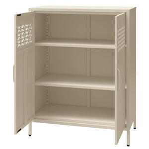 Mr. Kate Annie Short Metal 2 Door Cabinet - Parchment