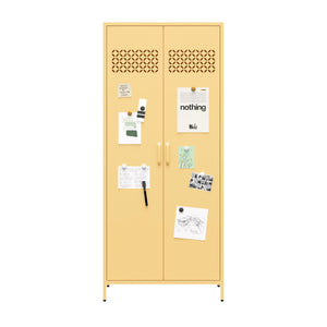Mr. Kate Annie Tall Metal 2 Door Cabinet - Yellow