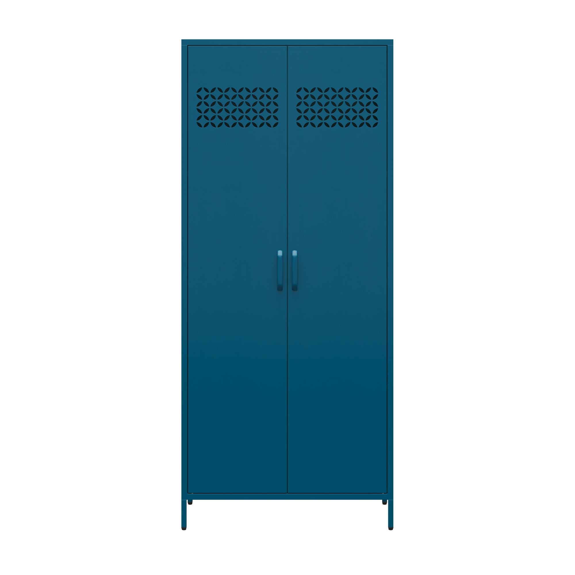 Mr. Kate Annie Tall Metal 2 Door Cabinet - Deep Ocean Blue